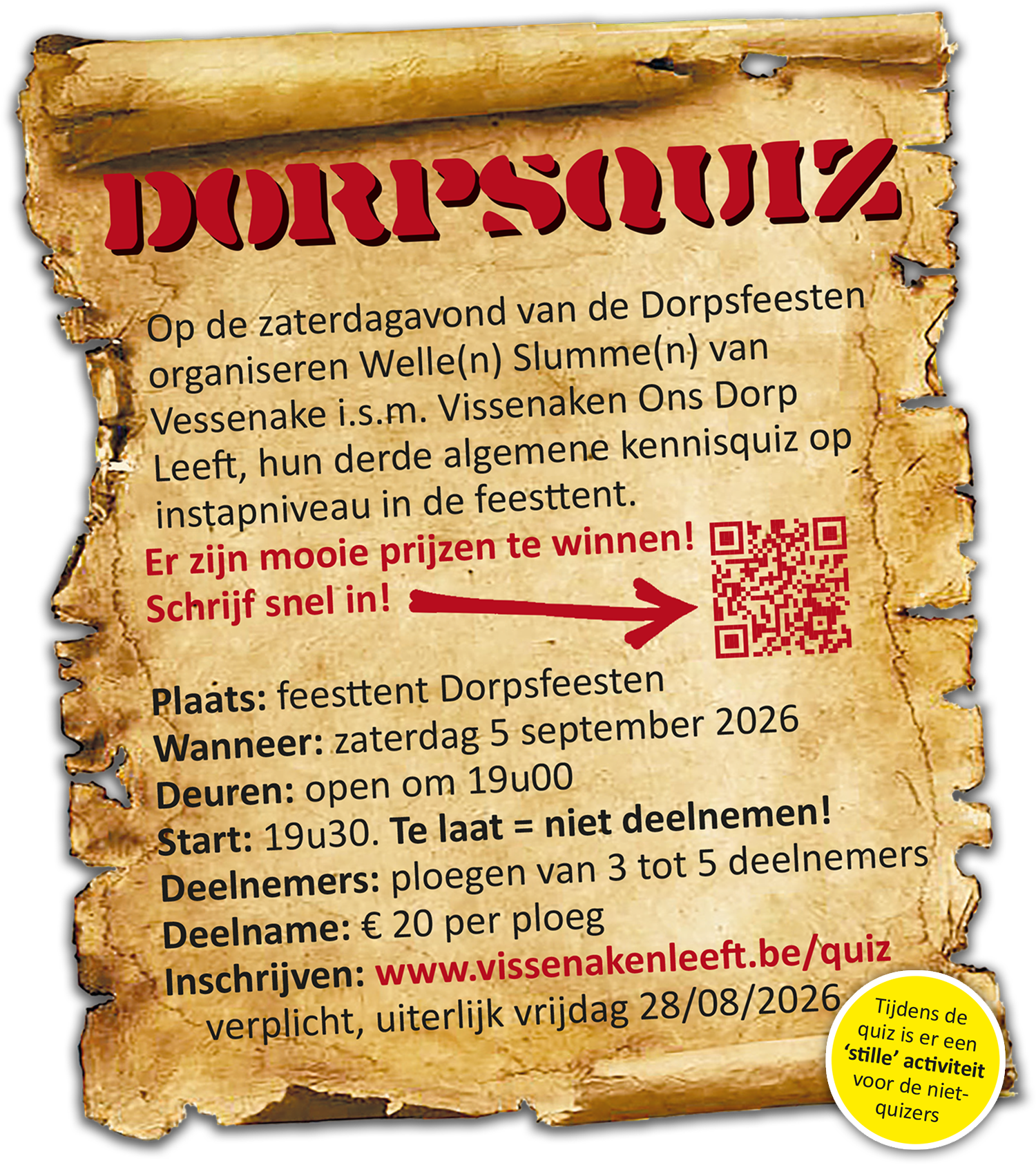 Dorpsquiz Vissenaken 2026