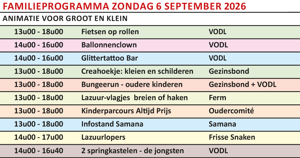 Dorpsfeesten 2026 - animatie