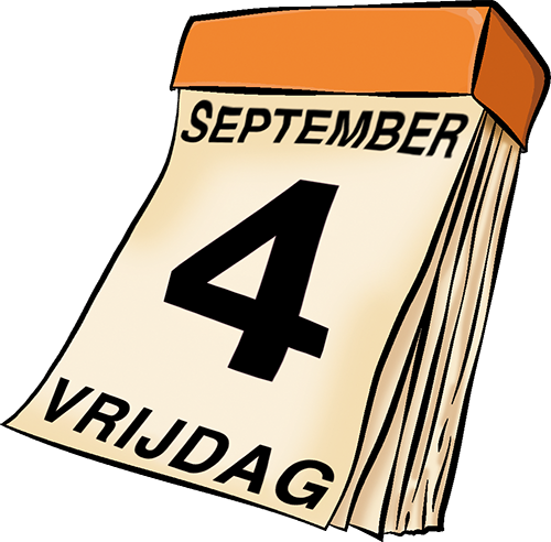 Vrijdag 4 september 2026
